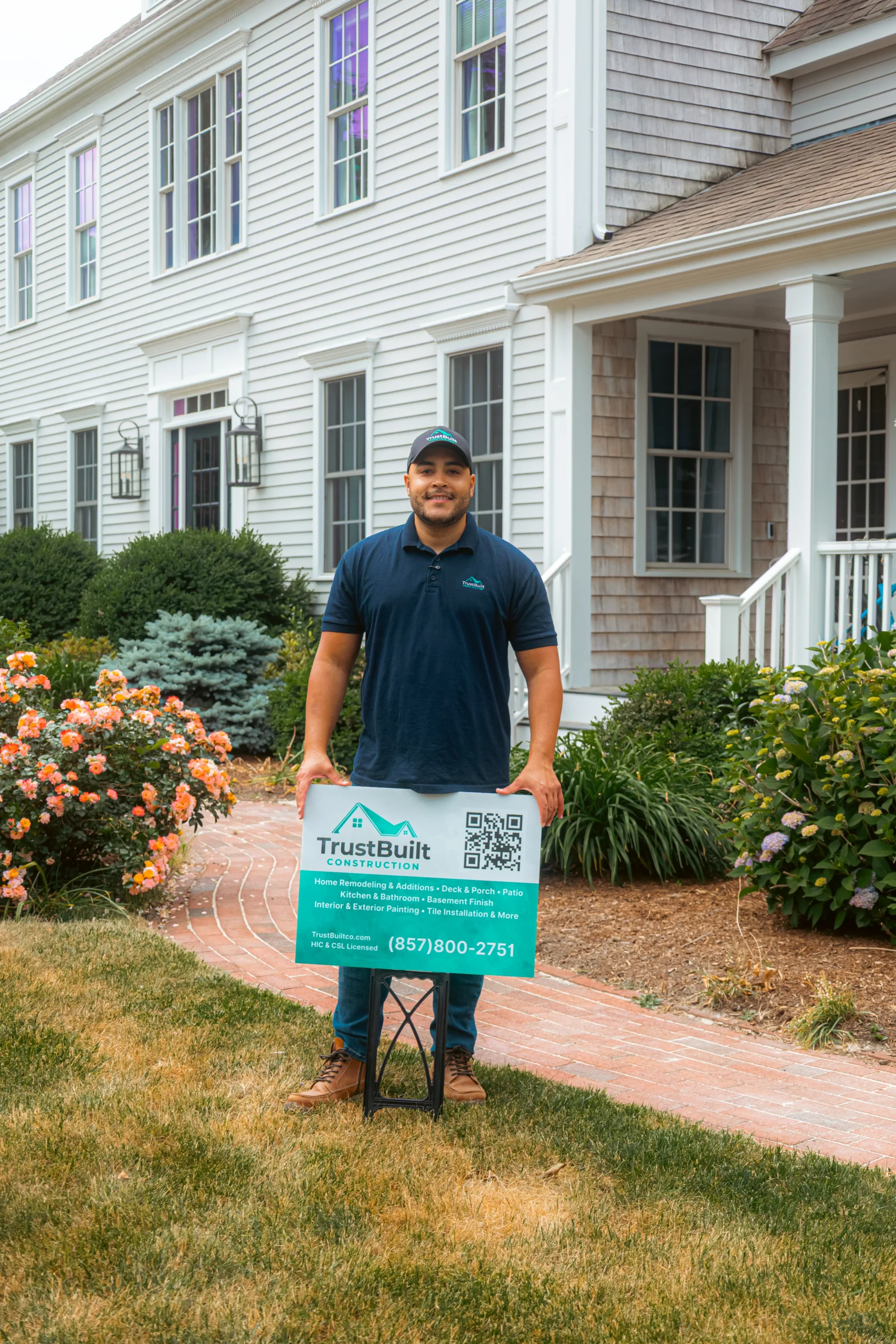 Raphael Ferreira from TrustBuilt Construction on site